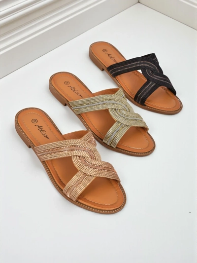 Royalfashion Babes Klapki Braided Woven Breeze