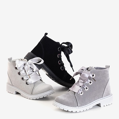 Ghete pentru copii gri deschis de la Mevey - Pantofi