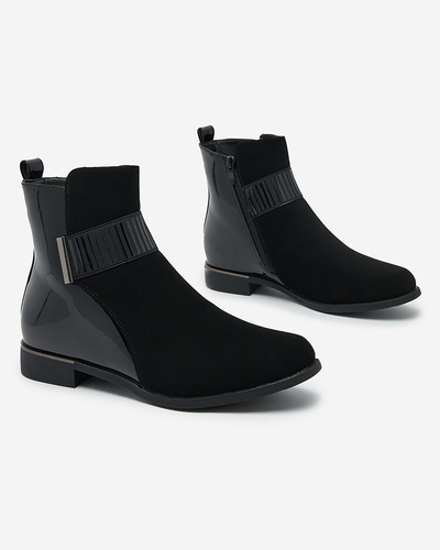 Royalfashion Cizme de damă negre mate Reperra