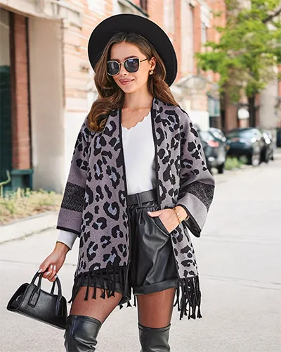 Poncho de damă Royalfashion cu imprimeu