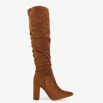 OUTLET Cizme de dama maro pe postul Lunabell - Încălțăminte