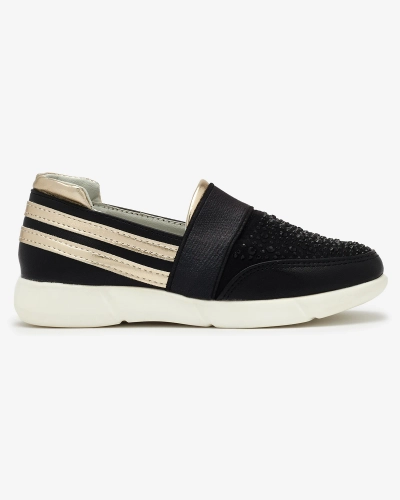 Adidași slip-on pentru copii negri - pe Ciarala - Încălțăminte