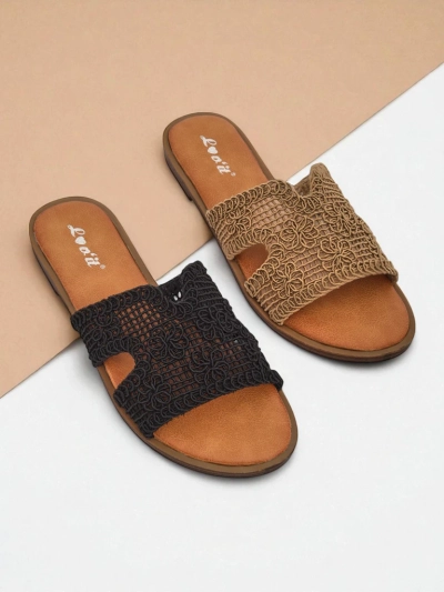 Rpyalfashion Sandale de damă cu bareta decorativă Braida