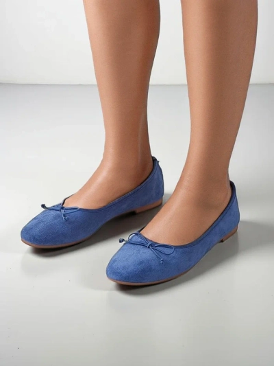 Royalfashion Pantofi plate pentru femei cu fundiță Zaame