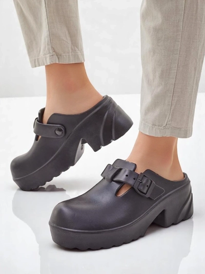 Sandale cu toc din cauciuc pentru femei Royalfashion Voxones