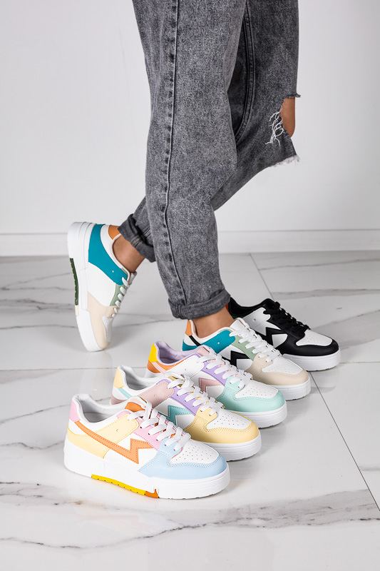 Pantofi sport dama galben-roz Pantofi sport Tremsi - Incaltaminte