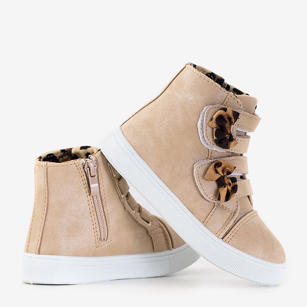 Adidași de sport bej pentru copii cu arcuri Pantloye - Încălțăminte