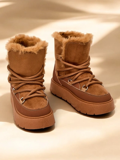 Bocanci de zapada cu sireturi pentru femei Royalfashion Liloz