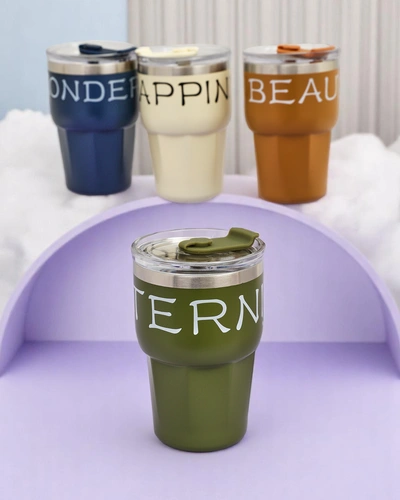 Royalfashion Cană termoizolantă cu pai Frumoasă