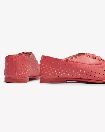Mocasini roz traforați pentru copii Janno- Footwear
