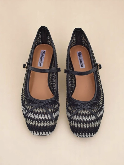 Royalfashion Balerini de damă din material țesut cu baretă Vanot