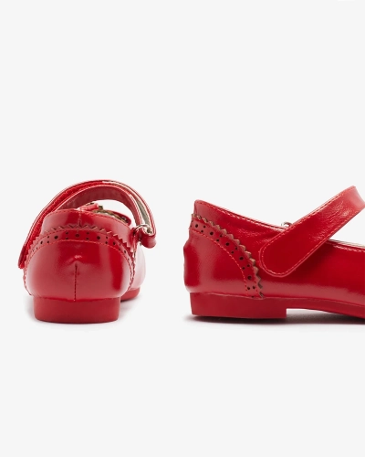 Pantofi roșii pentru fete cu fundiță Proya- Footwear