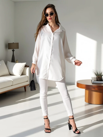 Royalfashion Cămașă lungă oversized pentru femei