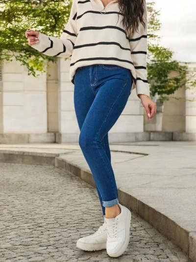 Royalfashion Blugi skinny din bumbac pentru femei