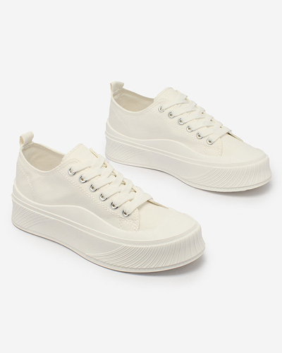 Royalfashion White Luceri platform sports sneakers