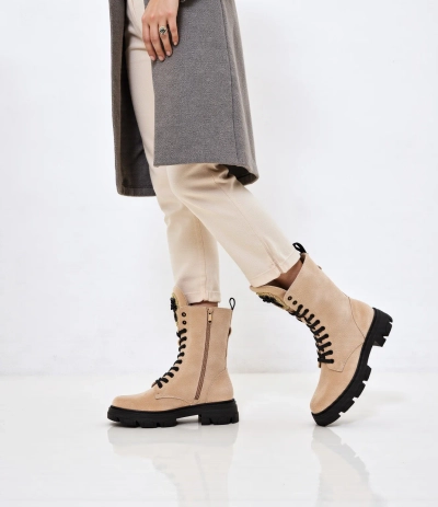 Cizme de lucru pentru femei din eco-suede Royalfashion Moxox