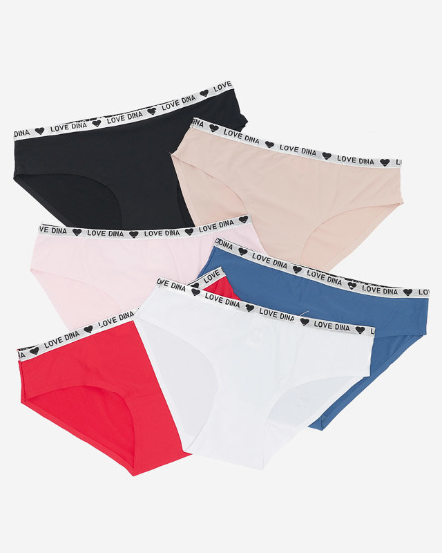 Un set de chiloți de damă monocolor tip 6 / pachet - Lenjerie intimă