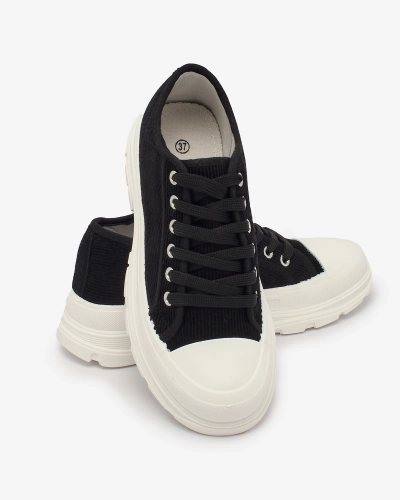 Royalfashion Negru adidași cu platformă pentru femei Spollero