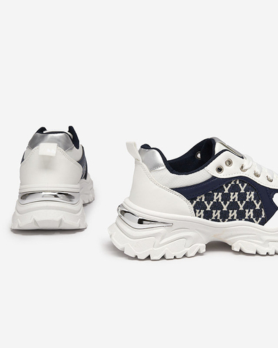 Pantofi sport de damă albi și bleumarin Umikatu - Încălțăminte