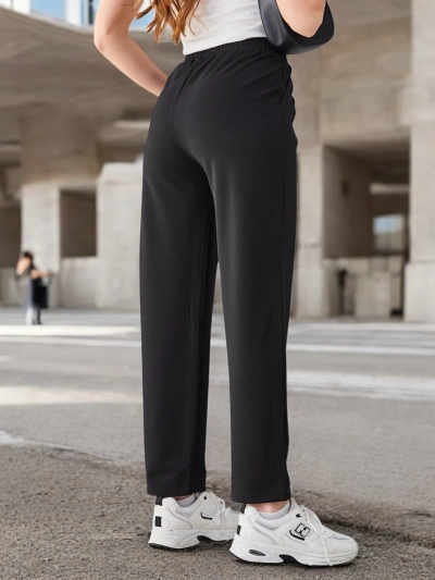Royalfashion Pantaloni simpli pentru femei cu șnur