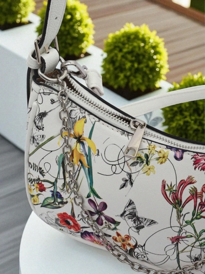Royalfashion Geantă mică de damă din piele ecologică cu flori Lily Bloom