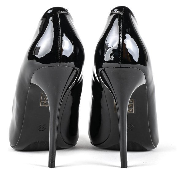 Czarne lakierowane szpilki Blakki - Obuwie