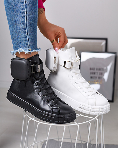 Pantofi sport de damă negri cu husă Efiffe- Footwear