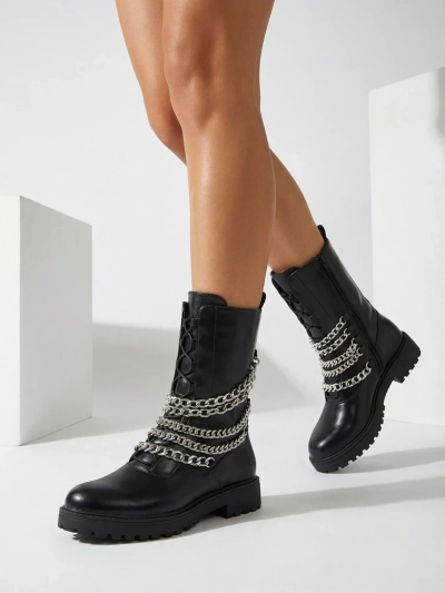 Royalfashion Cizme bagger de damă în negru Goserre