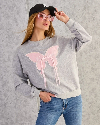 Royalfashion Hanorac cu imprimeu subțire din bumbac pentru femei