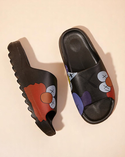 Sandale Dama Aurora Negre Cauciuc Elegante de Vară