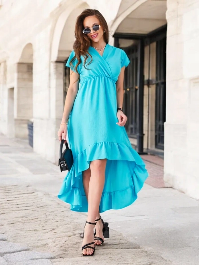 Rochie midi Royalfashion pentru femei cu tiv asimetric