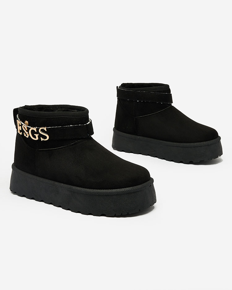 Royalfashion Cizme de zăpadă a'la roz pentru femei cu ornament Esgala