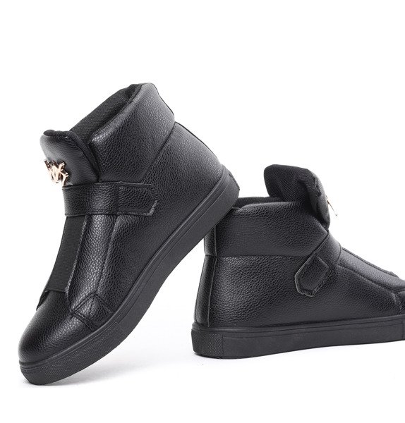 Czarne, sportowe sneakersy Kristina- Obuwie