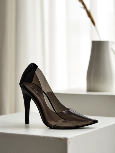 Royalfashion Stiletto-uri transparente pentru femei Selqoa