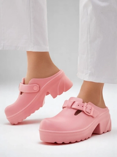 Sandale cu toc din cauciuc pentru femei Royalfashion Voxones