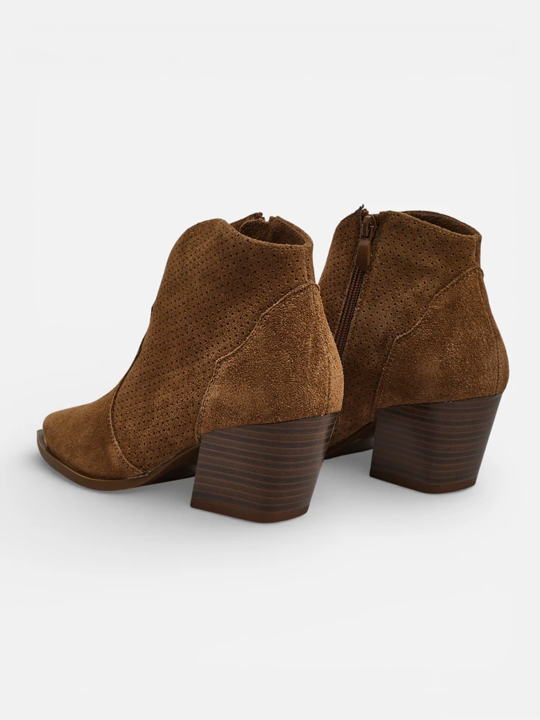 Botine de damă cowboy din piele naturală Nilof