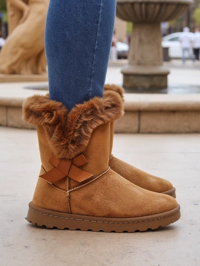 Botine de iarnă pentru femei Royalfashion cu fundiță Gezio