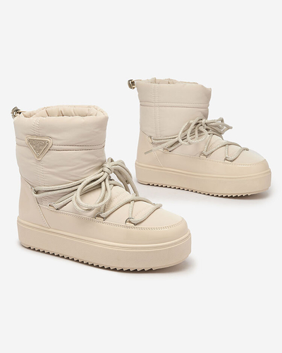 Royalfashion Cizme de damă slip-on cizme de zăpadă a'la în bej Nevsone