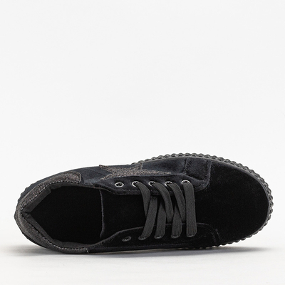 Pantofi de damă din velur Black Estreni - Încălțăminte