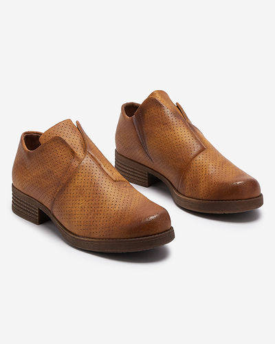 Cizme jumătăți din piele ecologică de damă Camel Ilioppa- Footwear
