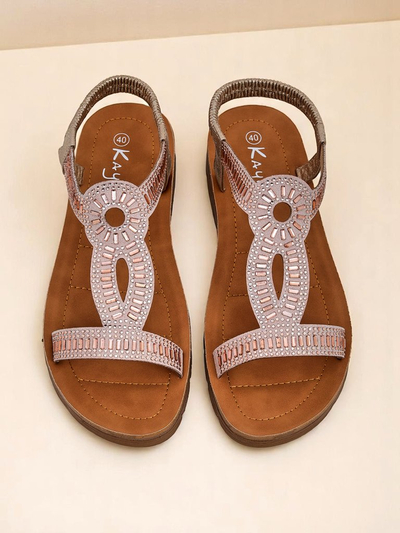 Royalfashion Sandale dama cu barete decorative Ava Shine