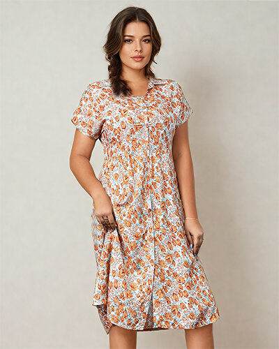 Royalfashion Rochie midi florală pentru femei