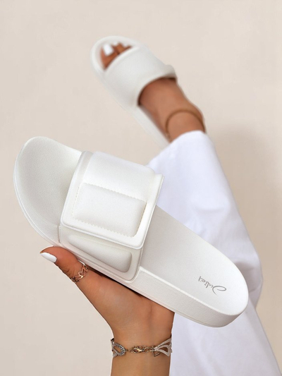 Royalfashion Damskie klapki na płaskiej podeszwie FlexiWalk