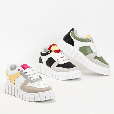 Pantofi sport dama Nortelo bej si alb - Incaltaminte