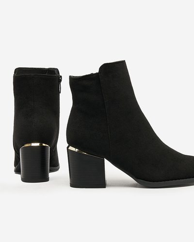 Royalfashion Cizme cu tocuri joase pentru femei negre Traestra