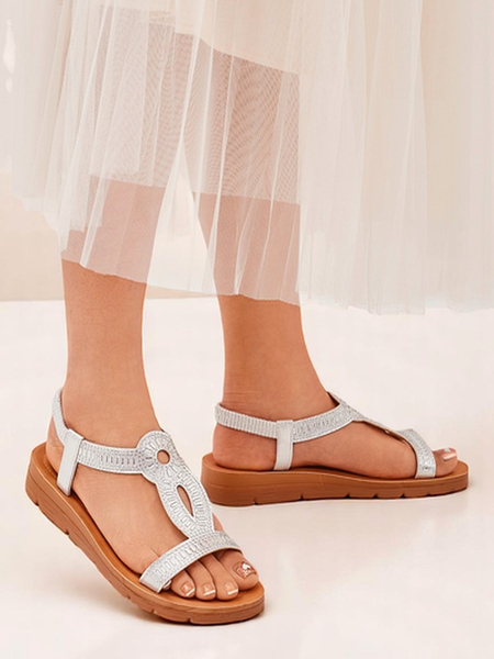 Royalfashion Sandale dama cu barete decorative Ava Shine