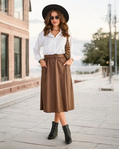Fustă midi pentru femei Royalfashion MĂRIME MARE