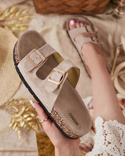 Royalfashion Șlapi de damă cu catarame Foumy