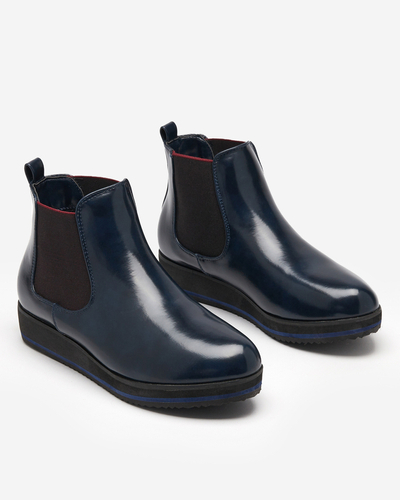 Cizme dama de culoare albastru marin Stasia - Pantofi