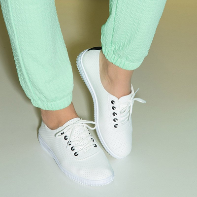 Adidași ajurati alb-negru de la Jasenik - Încălțăminte